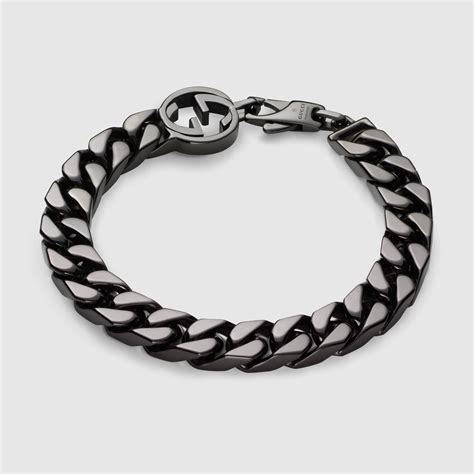 gucci interlocking g bracelet mens|interlocking g necklace in silver.